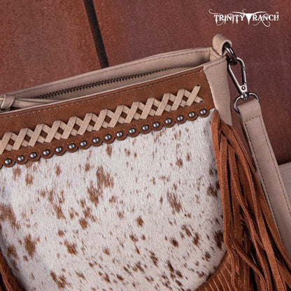 Trinity Ranch Hair-On Cowhide Fringe Crossbody Bag