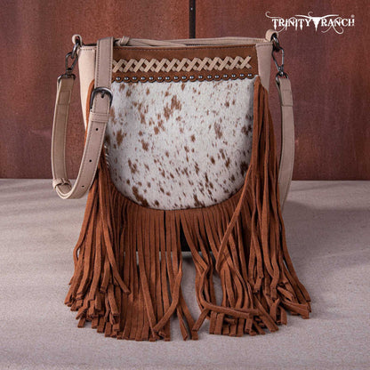 Trinity Ranch Hair-On Cowhide Fringe Crossbody Bag