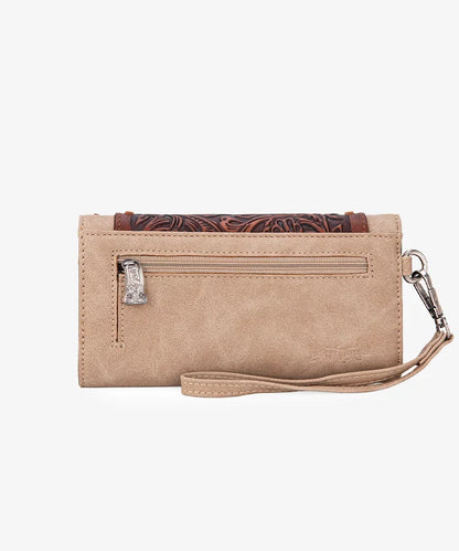 Trinity Ranch Floral Tooled  Wristlet