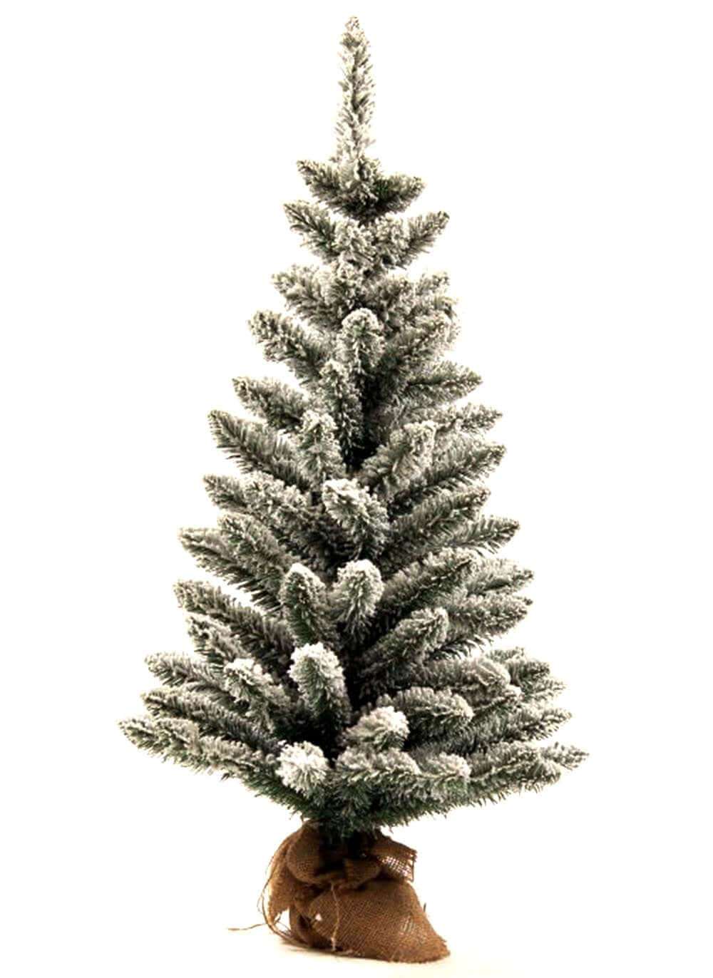 3' King Flock® Artificial Christmas Tabletop Tree with 50 Warm White LED Lights