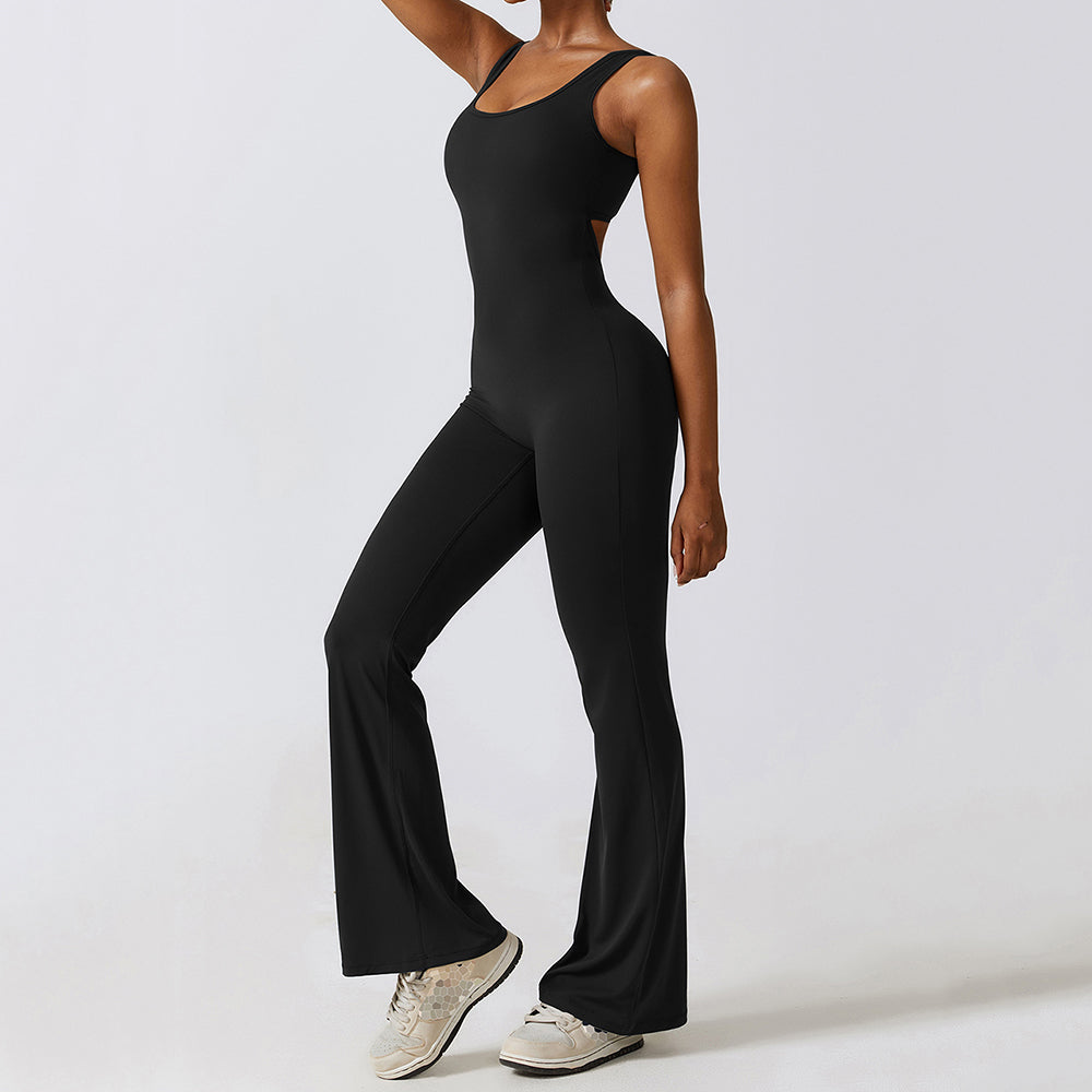 Elodie V-Back Flared Jumpsuit