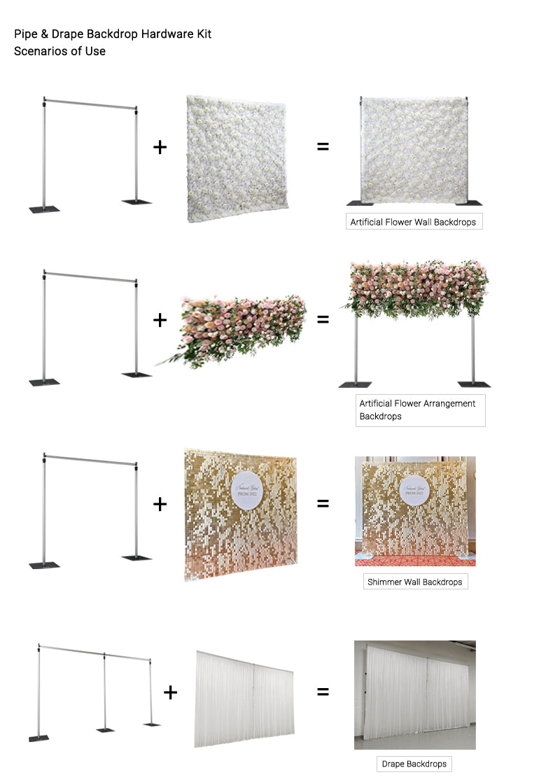 20′ x 10′ | Pipe & Drape Backdrop Hardware Kit