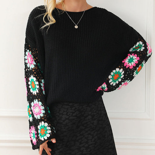 Lila Crochet Sleeve Sweater