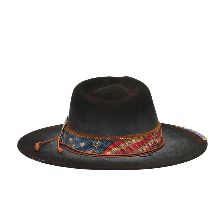 Vintage Inspired Flag Felt Western Cowboy Hat