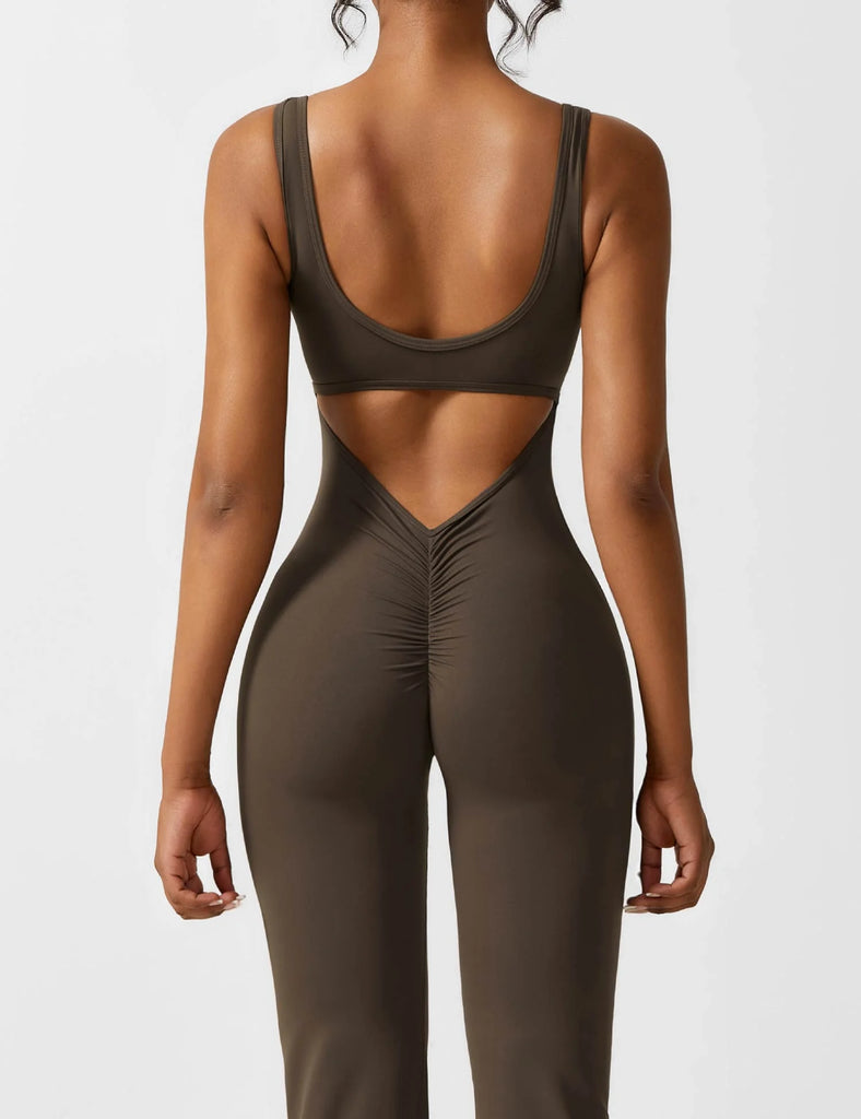 Elodie V-Back Flared Jumpsuit