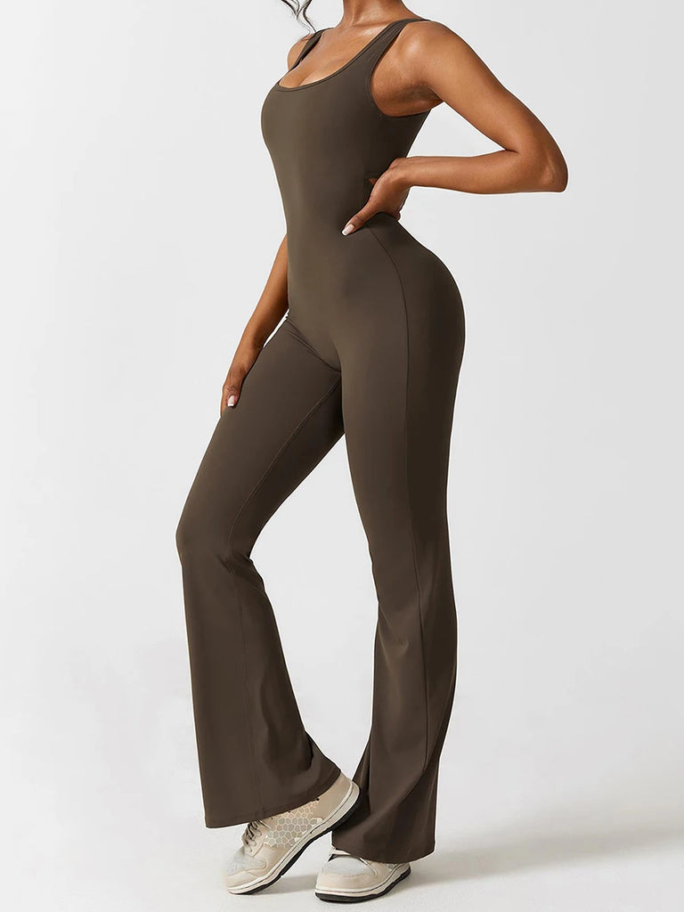 Elodie V-Back Flared Jumpsuit