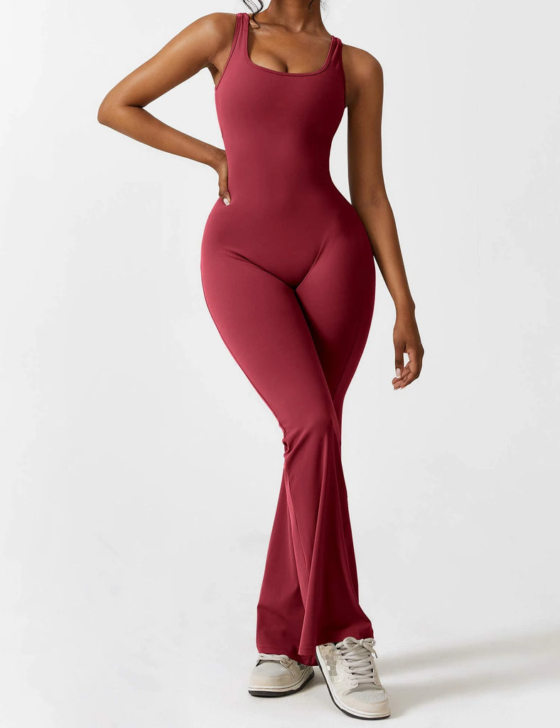 Elodie V-Back Flared Jumpsuit