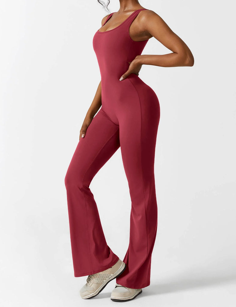 Elodie V-Back Flared Jumpsuit