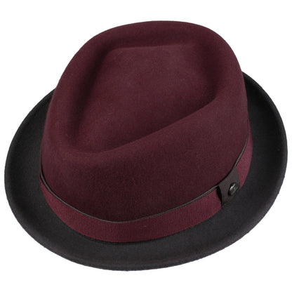 Vanello Twotone Pork Pie Fedora Hat