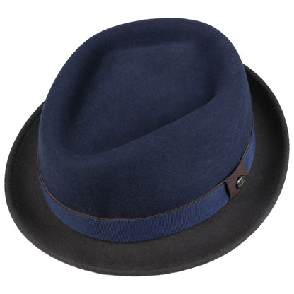 Vanello Twotone Pork Pie Fedora Hat