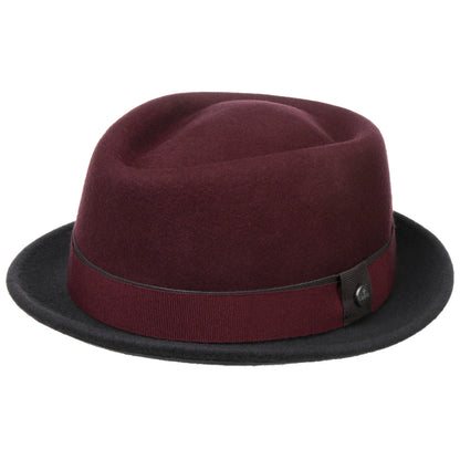 Vanello Twotone Pork Pie Fedora Hat