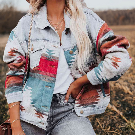 Long Sleeve Button Down Distressed Jean Jackets