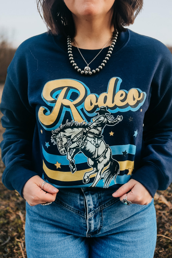 Western Rodeo Time Crewneck Sweatshirt