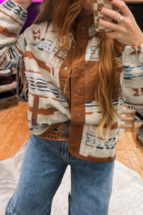 Aztec Western Button Up Jacket