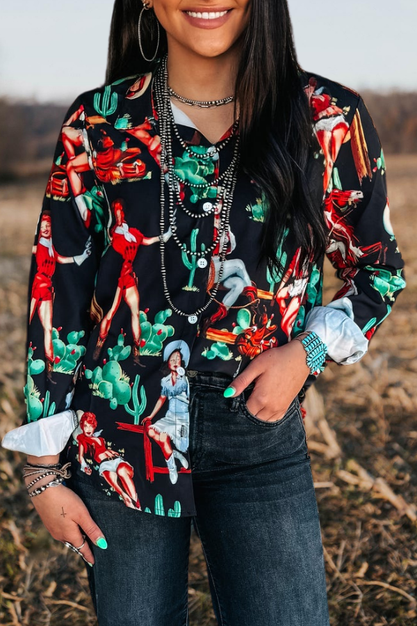 Western Scene Button Down Shirt