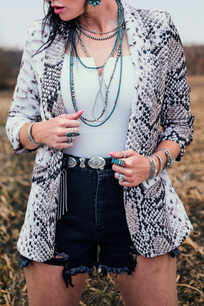 Snake Print Blazer