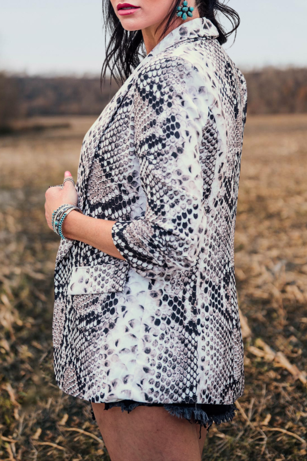 Snake Print Blazer