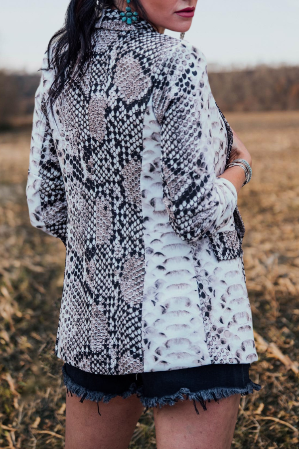 Snake Print Blazer