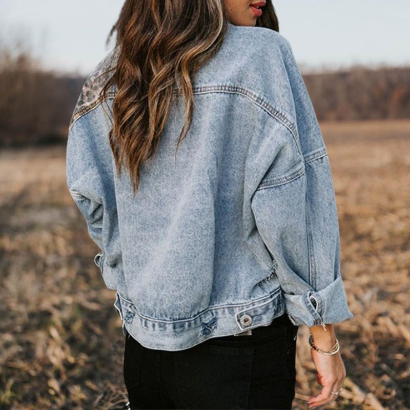 Leopard Denim Jacket