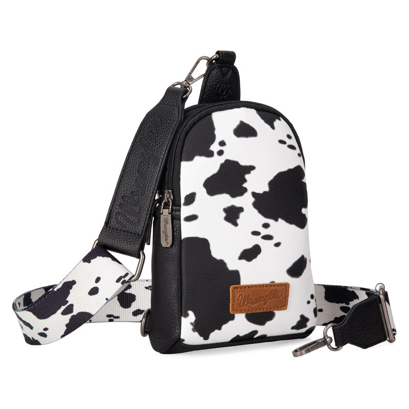 Wrangler Cow Print Sling Bag