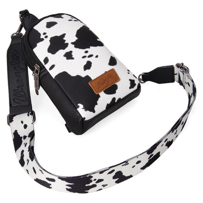 Wrangler Cow Print Sling Bag