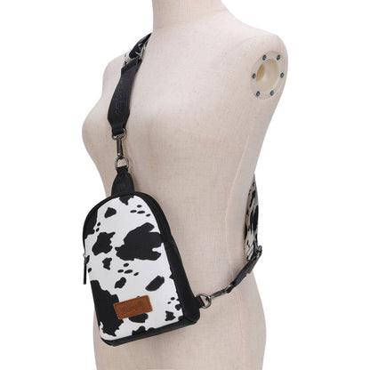 Wrangler Cow Print Sling Bag