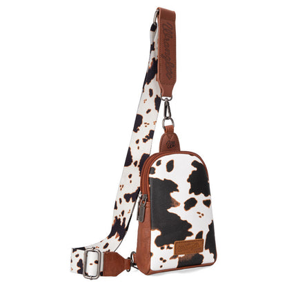 Wrangler Cow Print Sling Bag