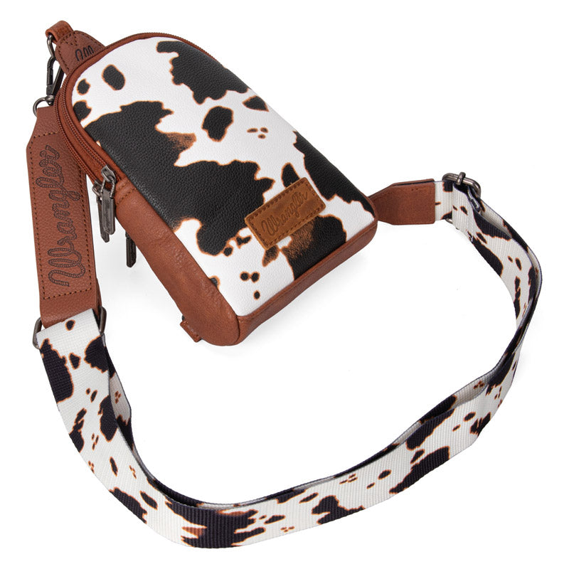 Wrangler Cow Print Sling Bag