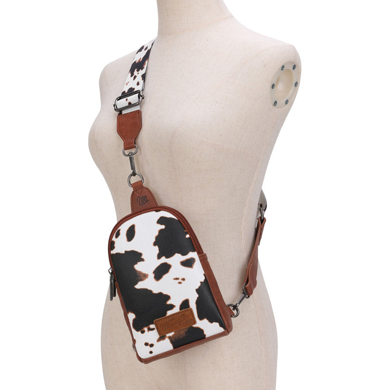 Wrangler Cow Print Sling Bag