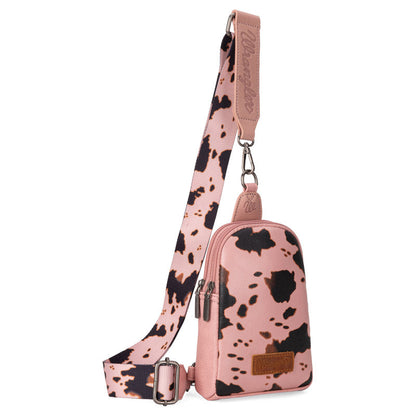 Wrangler Cow Print Sling Bag