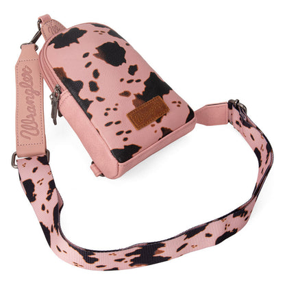 Wrangler Cow Print Sling Bag