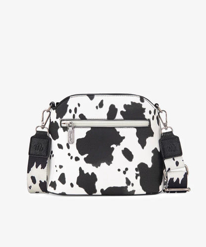 Wrangler Zippered Cow Print Crossbody Bag