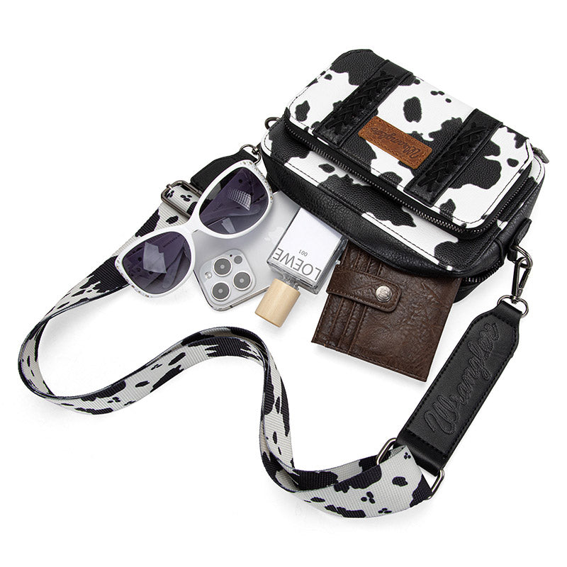 Wrangler Cow Print Crossbody Bag