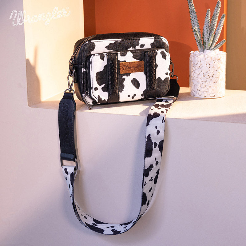 Wrangler Cow Print Crossbody Bag