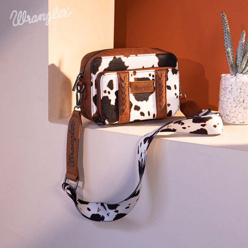 Wrangler Cow Print Crossbody Bag