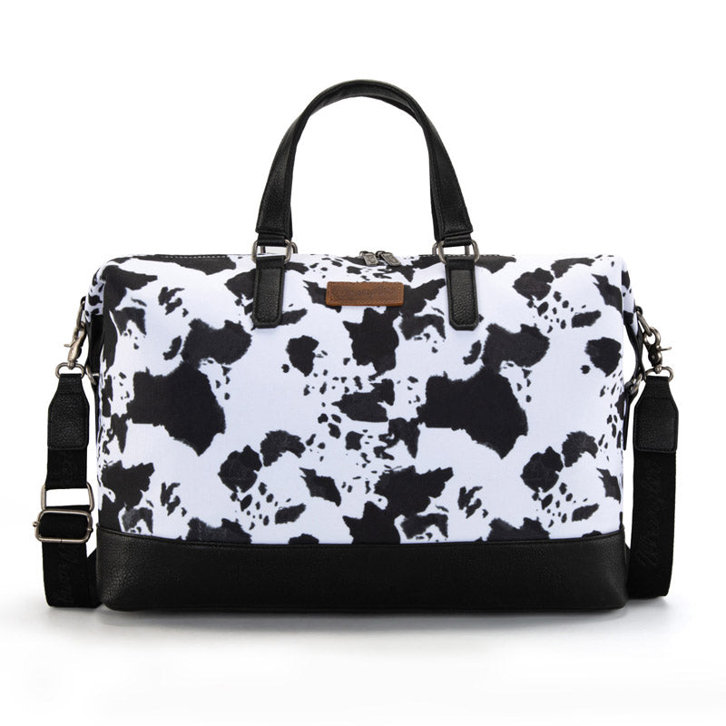 Wrangler Cow Print Trolley Sleeve Weekender Bag