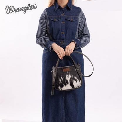 Wrangler Genuine Hair-On Cowhide Tote Bag