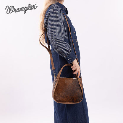 Wrangler Genuine Hair-On Cowhide Tote Bag