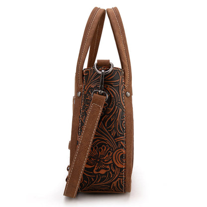 Wrangler Genuine Hair-On Cowhide Tote Bag