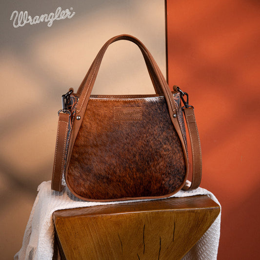 Wrangler Genuine Hair-On Cowhide Tote Bag