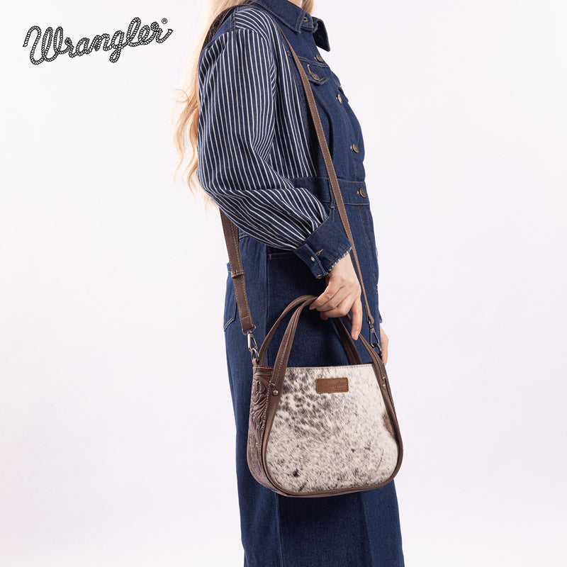 Wrangler Genuine Hair-On Cowhide Tote Bag