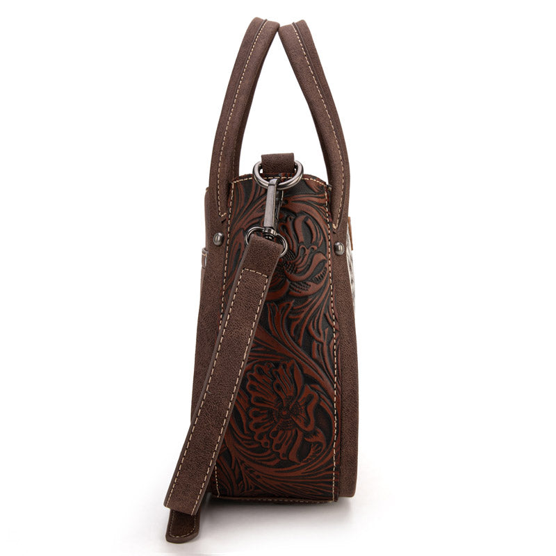 Wrangler Genuine Hair-On Cowhide Tote Bag