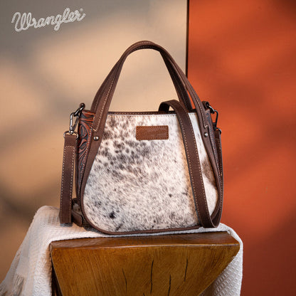 Wrangler Genuine Hair-On Cowhide Tote Bag