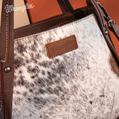 Wrangler Genuine Hair-On Cowhide Tote Bag