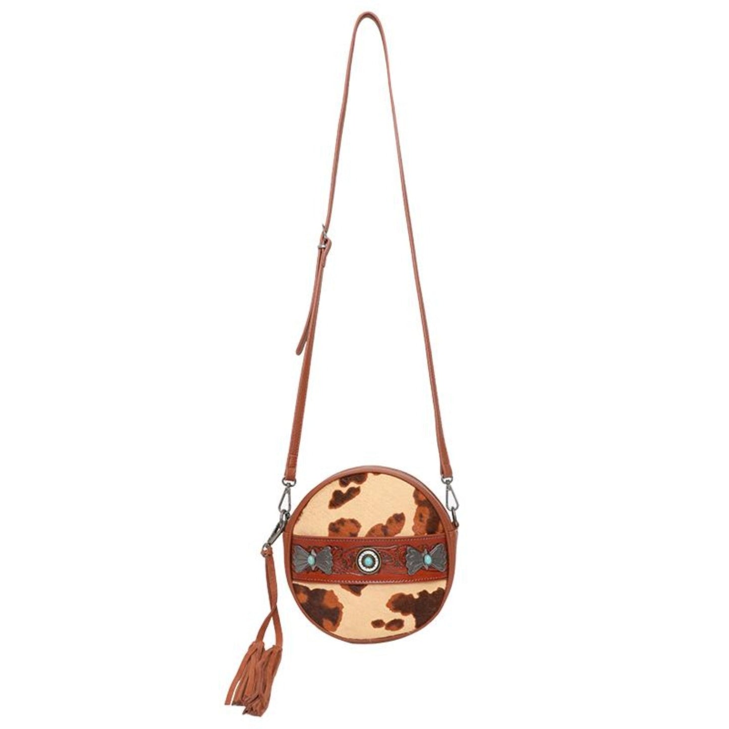 Wrangler Hair-on Collection Circle Wristlet /Crossbody Bag