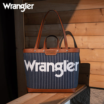 Wrangler Leather Trim Canva Tote Bag