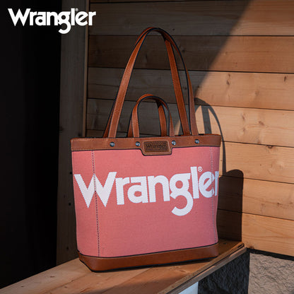 Wrangler Leather Trim Canva Tote Bag