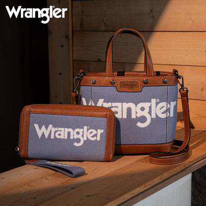 Wrangler Leather Trim Canva Crossbody Bag