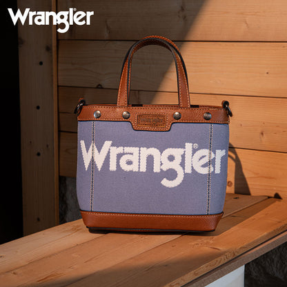 Wrangler Leather Trim Canva Crossbody Bag