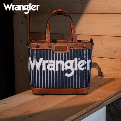 Wrangler Leather Trim Canva Crossbody Bag